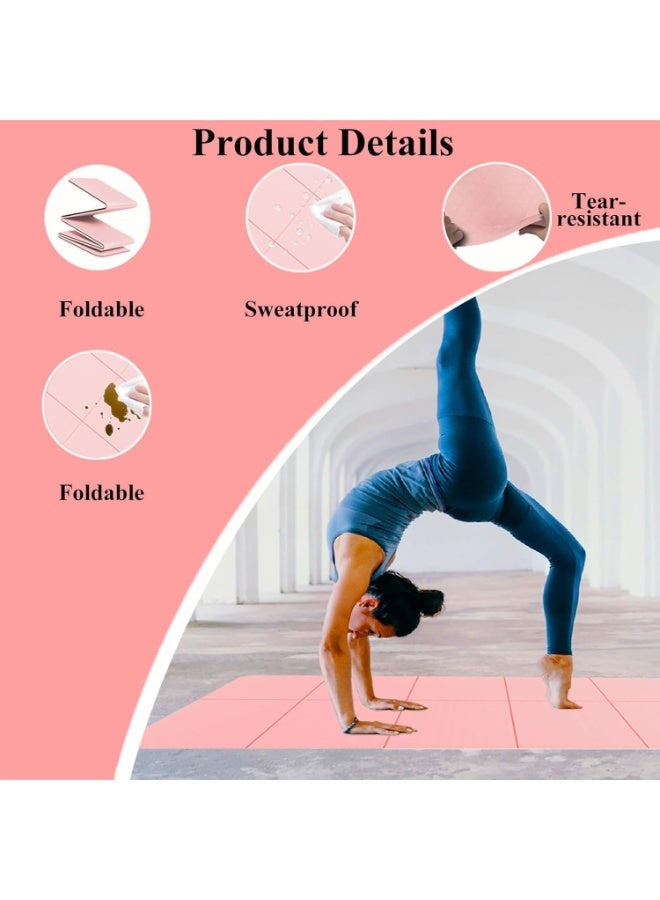 DUNISO Foldable Yoga Mat with Carry Bag, Non-Slip & Foldable Exercise Mat, 4 mm Thick, TPE Material, Sports Mat for Pilates, Gymnastics, Travel and Fitness ﻿ - Image 4